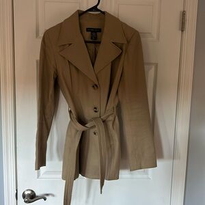 Tan short trench coat